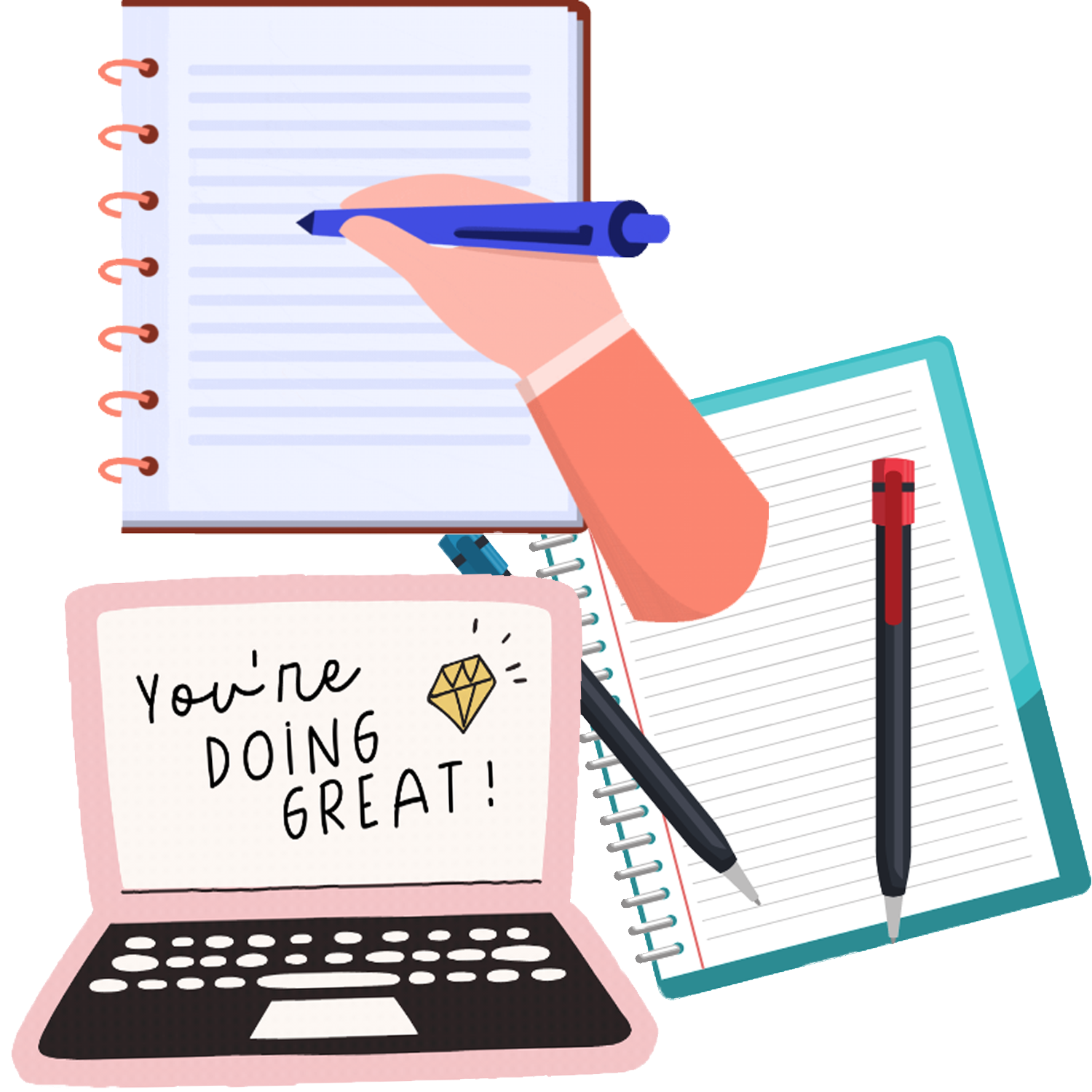Books, Pen and Computer